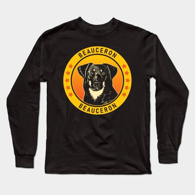 Beauceron Dog Portrait Long Sleeve T-Shirt by millersye